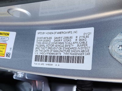 2021 Honda Accord Sport SE 1.5T CVT