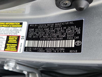 2022 Toyota Camry LE Auto