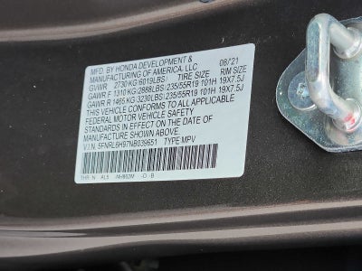 2022 Honda Odyssey Elite Auto