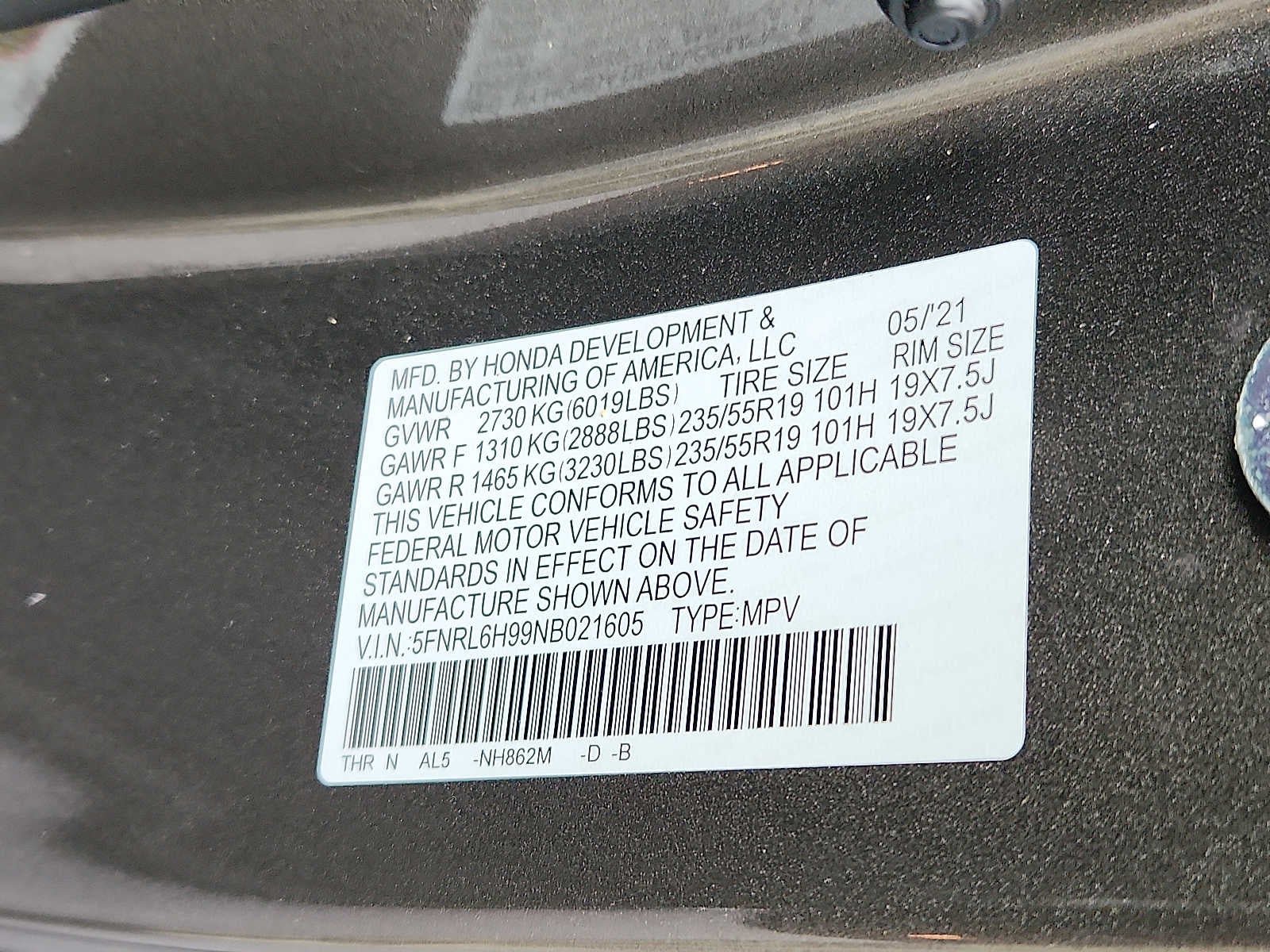 2022 Honda Odyssey Elite Auto