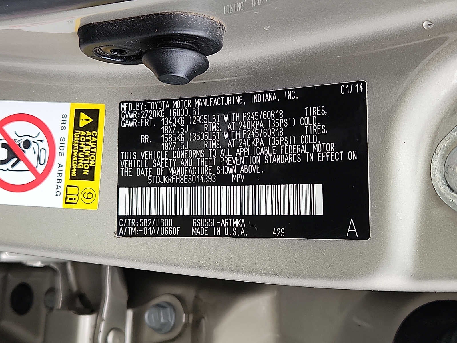 2014 Toyota Highlander AWD 4dr V6 XLE