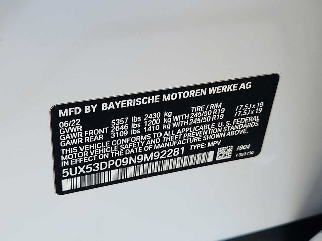 2022 BMW X3 xDrive30i Sports Activity Vehicle