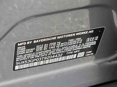 2026 BMW X3 30 xDrive Sports Activity Vehicle