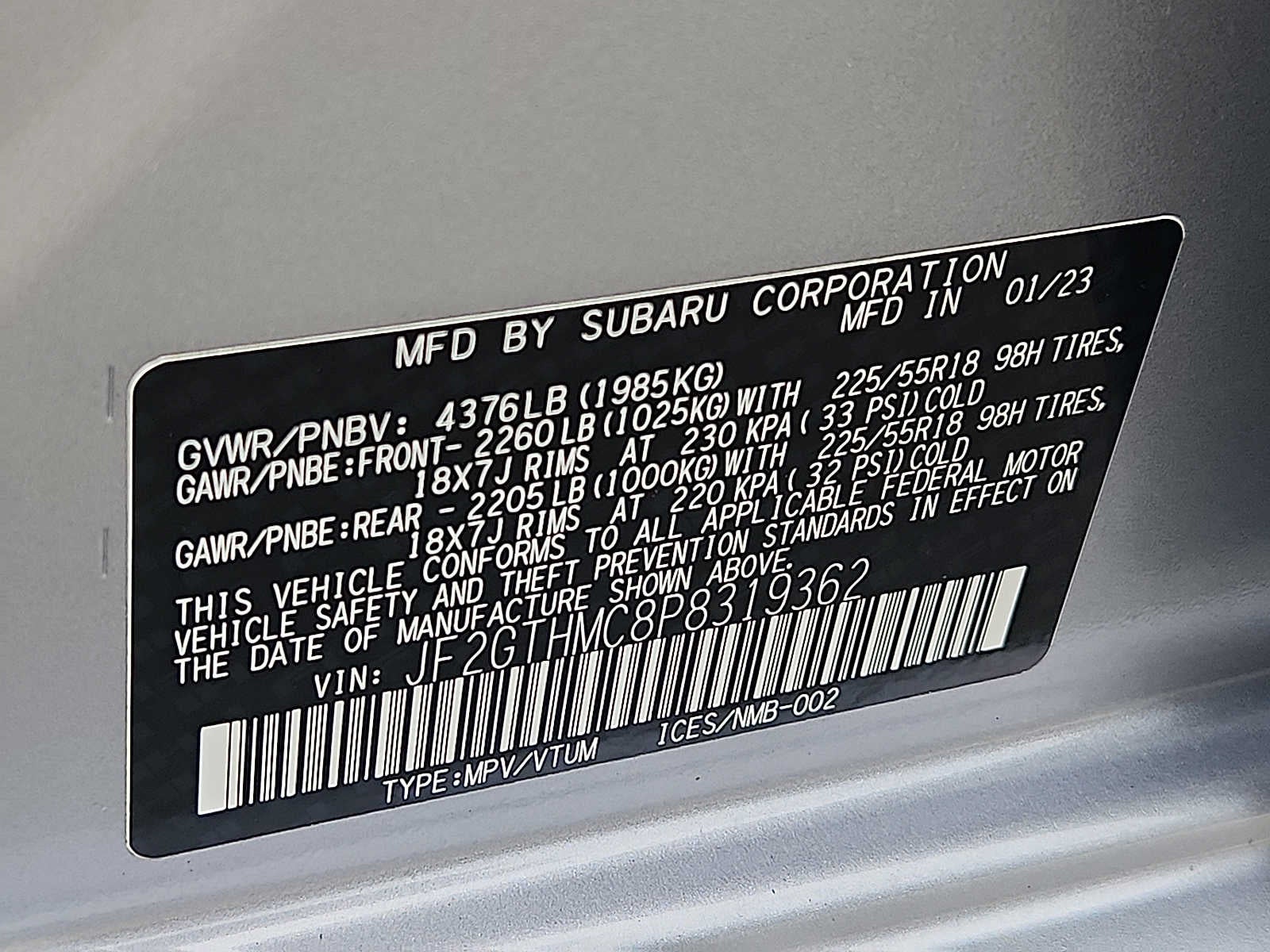 2023 Subaru Crosstrek Limited CVT