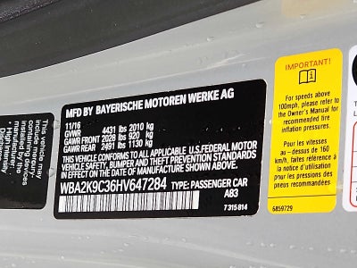 2017 BMW 2 Series 230i Convertible