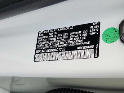 2022 Porsche Cayenne Platinum Edition AWD