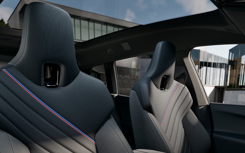Interior seats and upholstery of the BMW iX M70. | Open Road BMW of Edison in Edison NJ