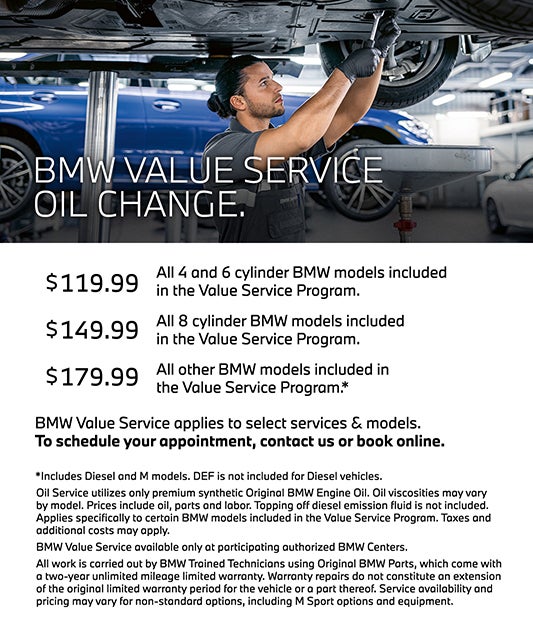 BMW Value Service Oil Change