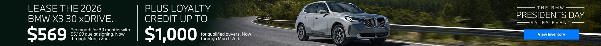 Lease The 2026 BMW X3 30 xDrive