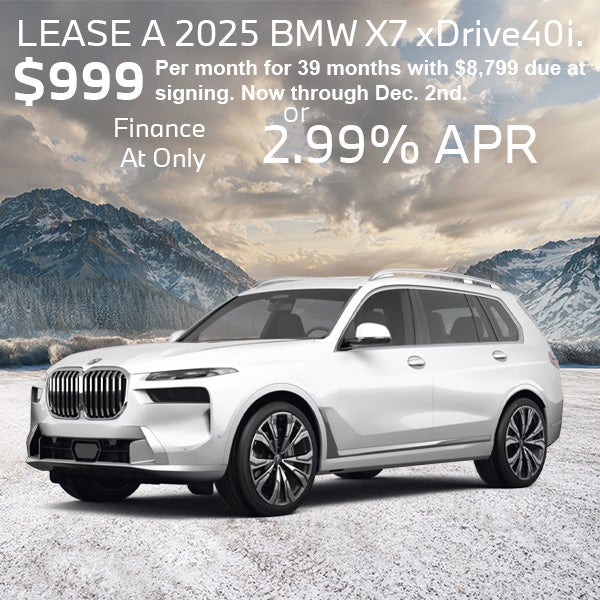 Lease a 2025 BMW X7 xDrive40i | Open Road BMW of Edison Specials Edison, NJ